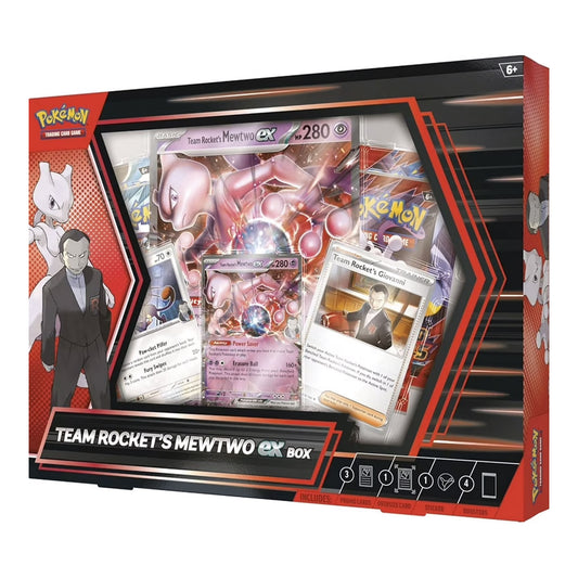 Pokémon TCG: Team Rocket’s Mewtwo ex Box - 4 Packs Promos